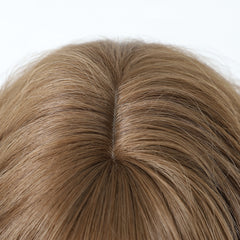 Synthetic Ash Light Brown with Bangs Medium Wavy Bob 12