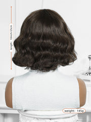 Synthetic Darky Brown Medium Wavy Bob 10