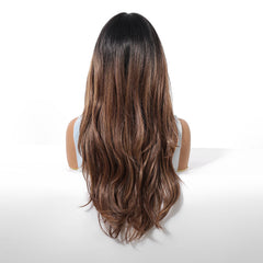 MONO Brown with Dark Root Long Curly 24