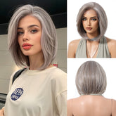 LaceFront Silvery Blonde Medium Bob 10