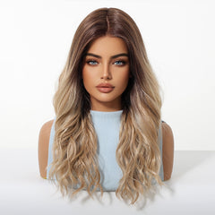 MONO Brown Top to Golden End Long Curly 20