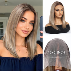 LaceFront Blonde Medium Straight 16