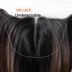 LaceFront Brown with Dark Roots Extra Long Curly 30