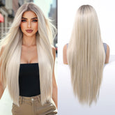 LaceFront Platinum Blonde Extra Long Straight 30