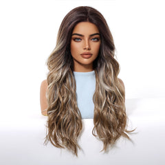 MONO Brown Top to Blonde End Long Wavy 24
