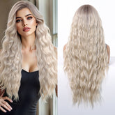 LaceFront Platinum Blonde Extra Long Wavy 30