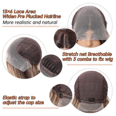 LaceFront Brown & Gold Long Curly 24