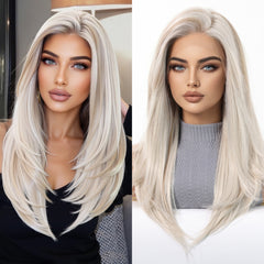 LaceFront Silvery Blonde Long Curly 22