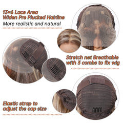 LaceFront Brown & Blonde Extra Long Wavy 30