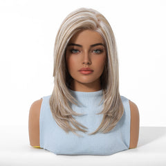 MONO Blonde & Grey Medium Curly 16