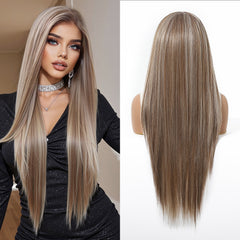 LaceFront Blonde & Brown Extra Long Straight 30