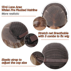 LaceFront Blonde & Brown Extra Long Straight 30