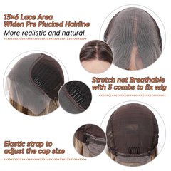 LaceFront Brown & Gold Extra Long Straight 30