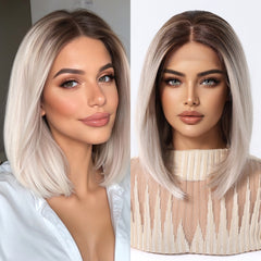 LaceFront Blonde Medium Bob 12