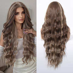 LaceFront Brown & Blonde Extra Long Wavy 30