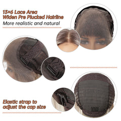 LaceFront Blonde with Brown Root Long Wavy 24