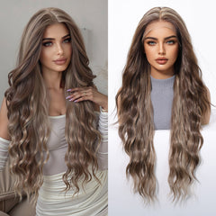 LaceFront Brown & Blonde Extra Long Wavy 30