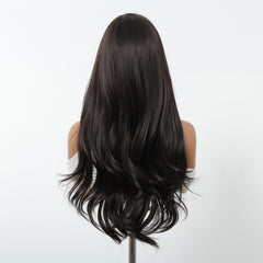 Synthetic Dark Brown Long Curly 24