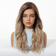 MONO Brown Top to Golden End Long Curly 20