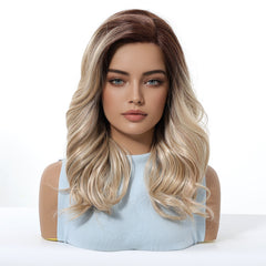 MONO Blonde(Brown at top) Long Curly 16