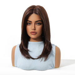 MONO Red & Brown Medium Curly 16