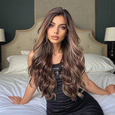LaceFront Brown & Gold Long Curly 24