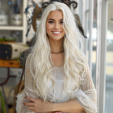 LaceFront White Long Curly 28