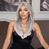 LaceFront Grey Long Straight 22
