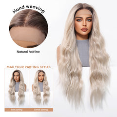 LaceFront Platinum Blonde Extra Long Curly 30