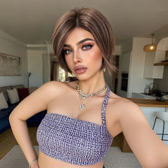 MONO Brown Short Bob Straight 8