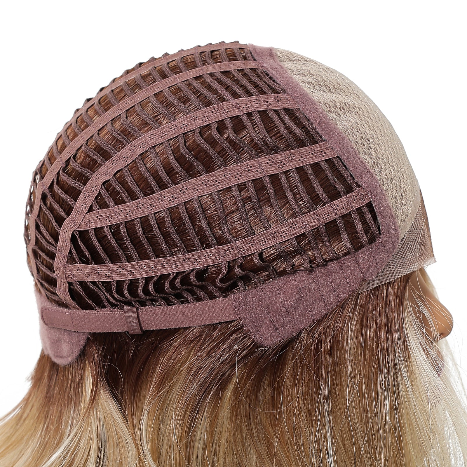 MONO Blonde with Wine Red Roots Short Bob 10