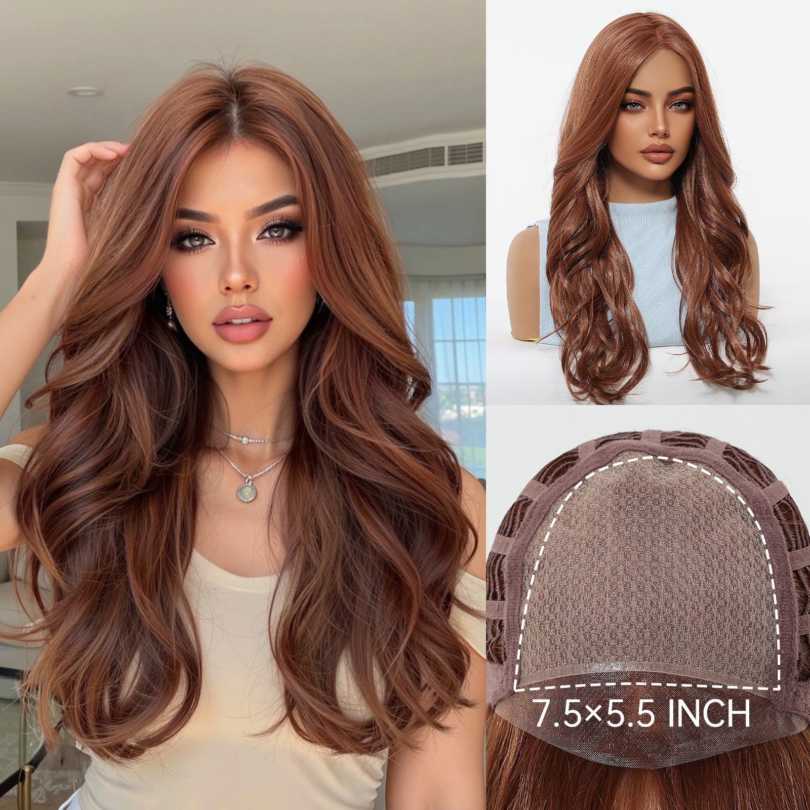 MONO Red Brown Long Wavy 20