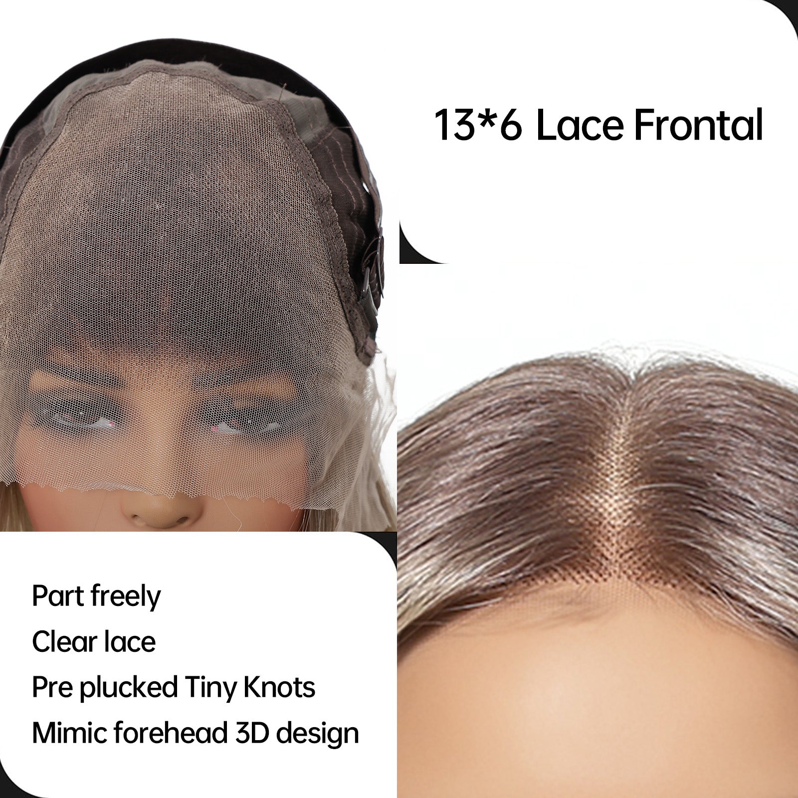 LaceFront Blonde with Brown Root Long Wavy 24