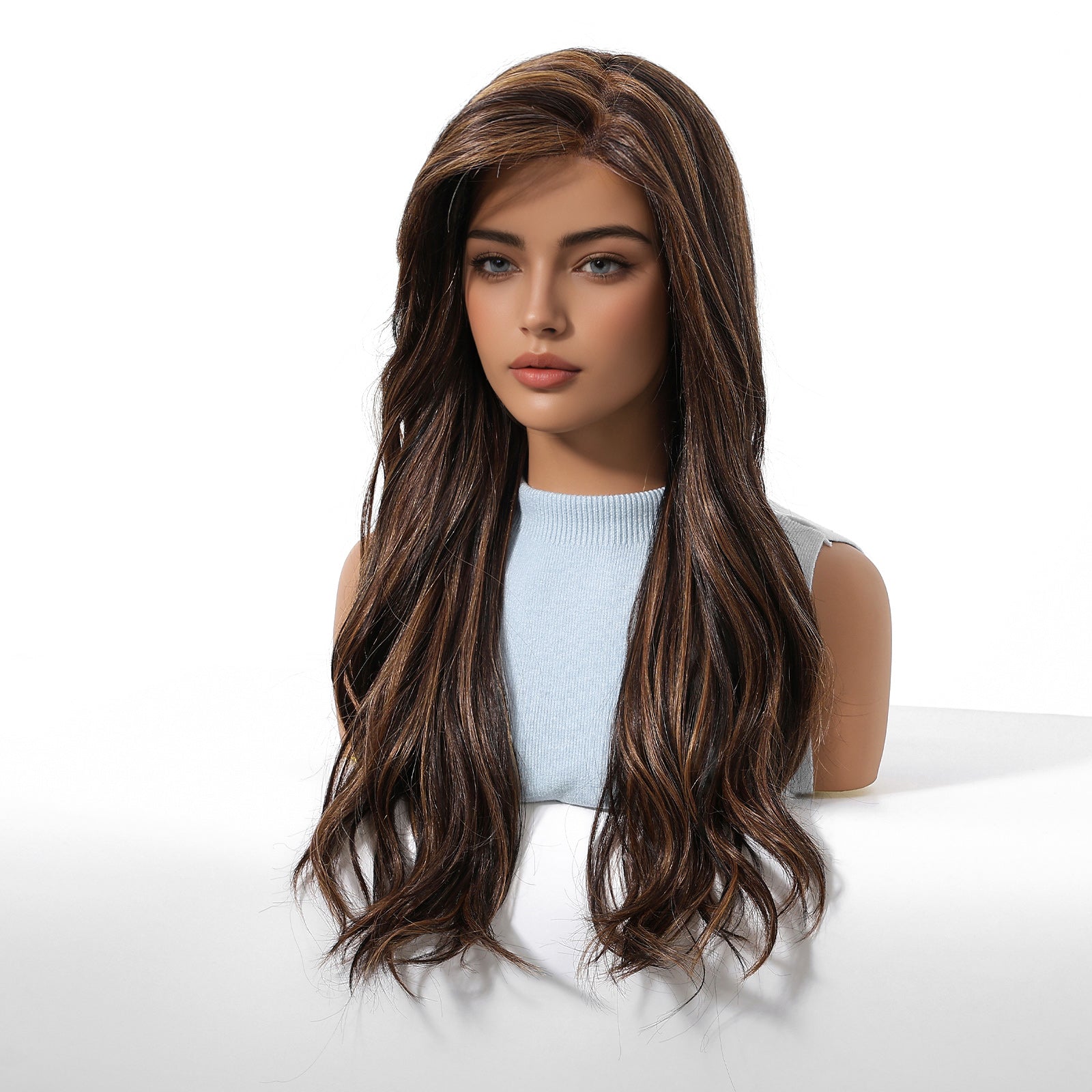 MONO Brown & Gold Long Curly 22