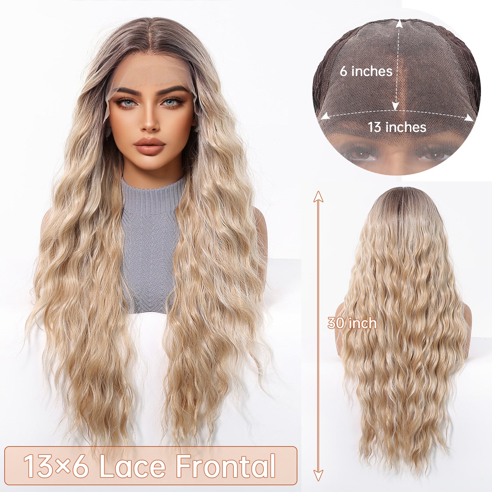 Lacefront Blonde Extra Long Wavy 30