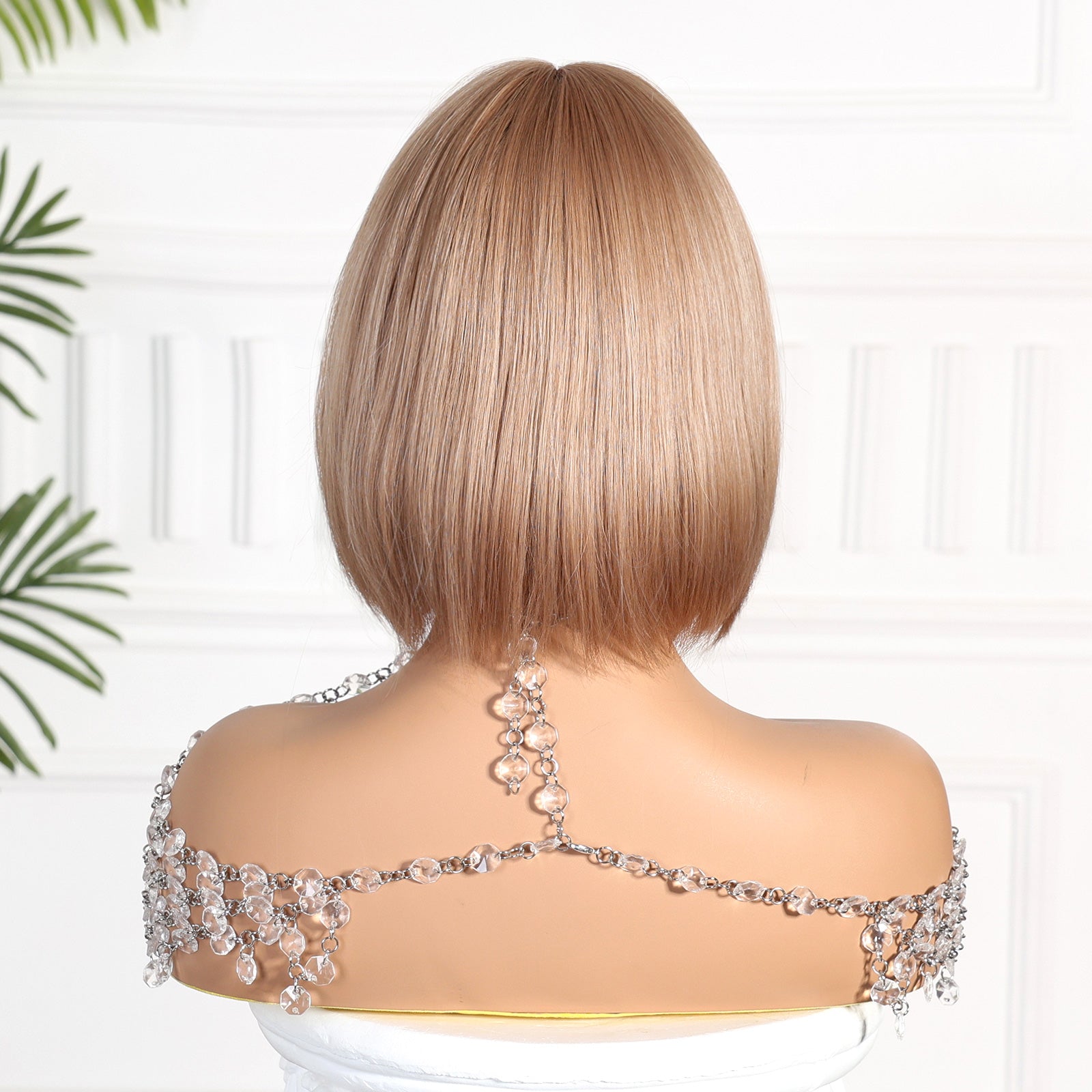 Synthetic Light Blonde Medium Bob 12