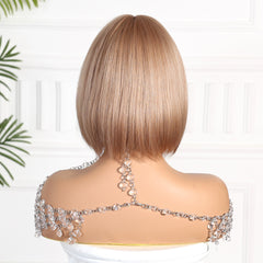 Synthetic Light Blonde Medium Bob 12