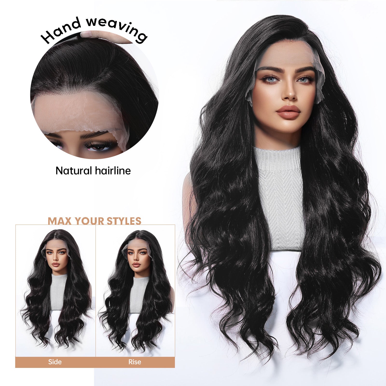 LaceFront Black Extra Long Curly 28