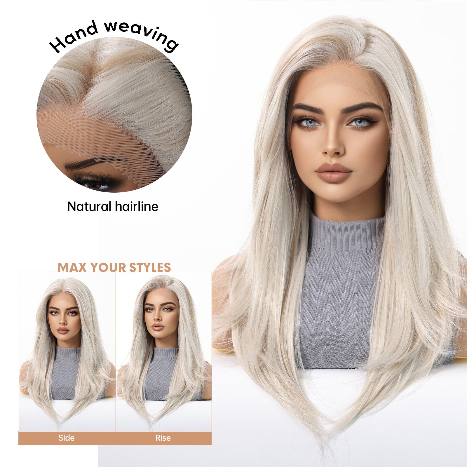 LaceFront Silvery Blonde Long Curly 22
