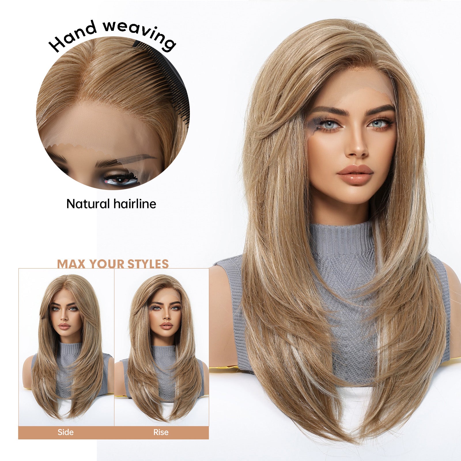 LaceFront Golden Long Curly 22