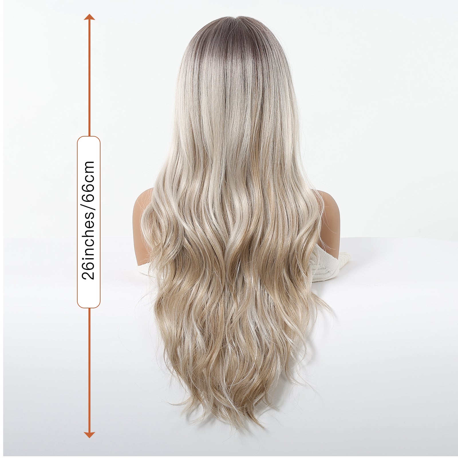 LaceFront Brown Top to Blonde End Extra Long Curly 26