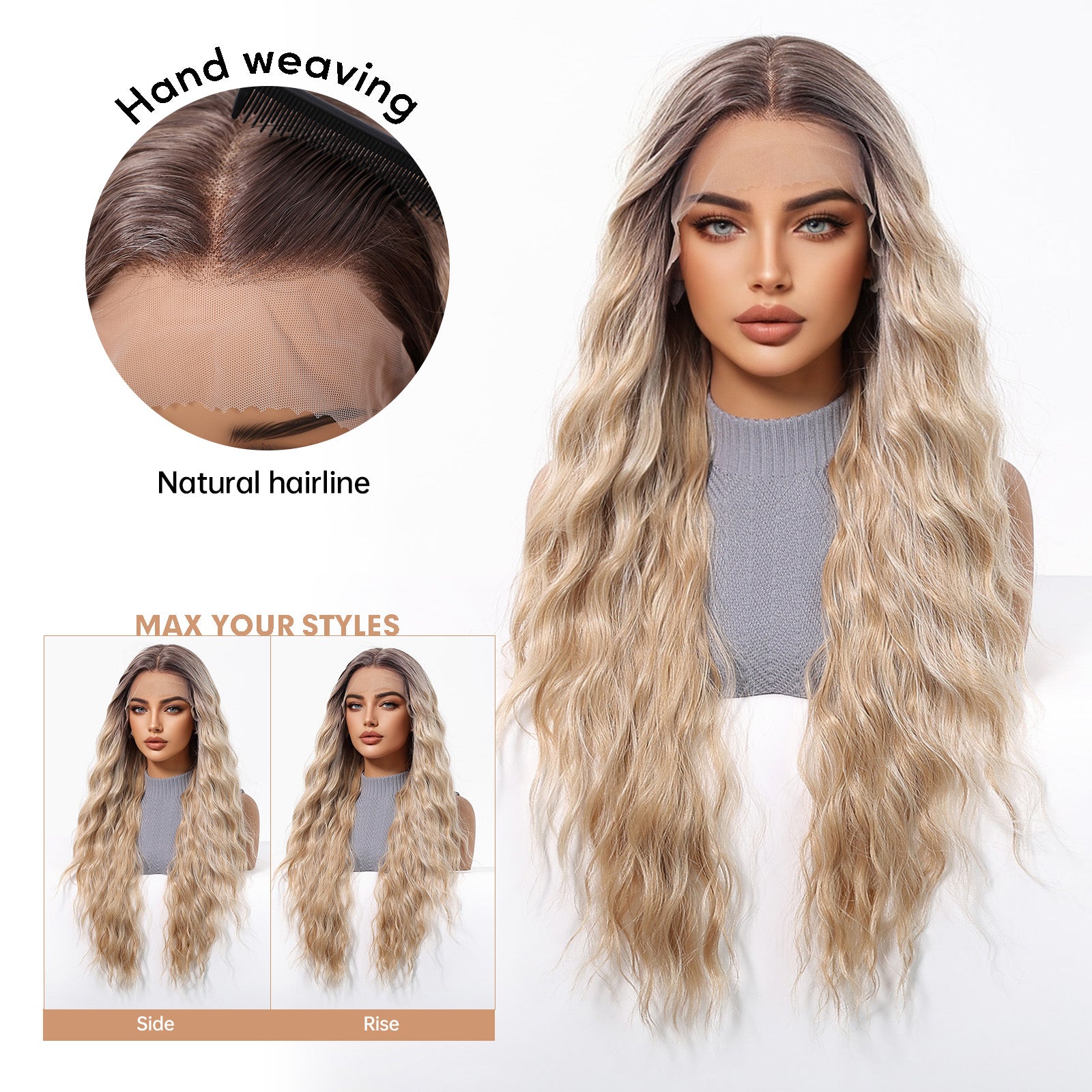 Lacefront Blonde Extra Long Wavy 30