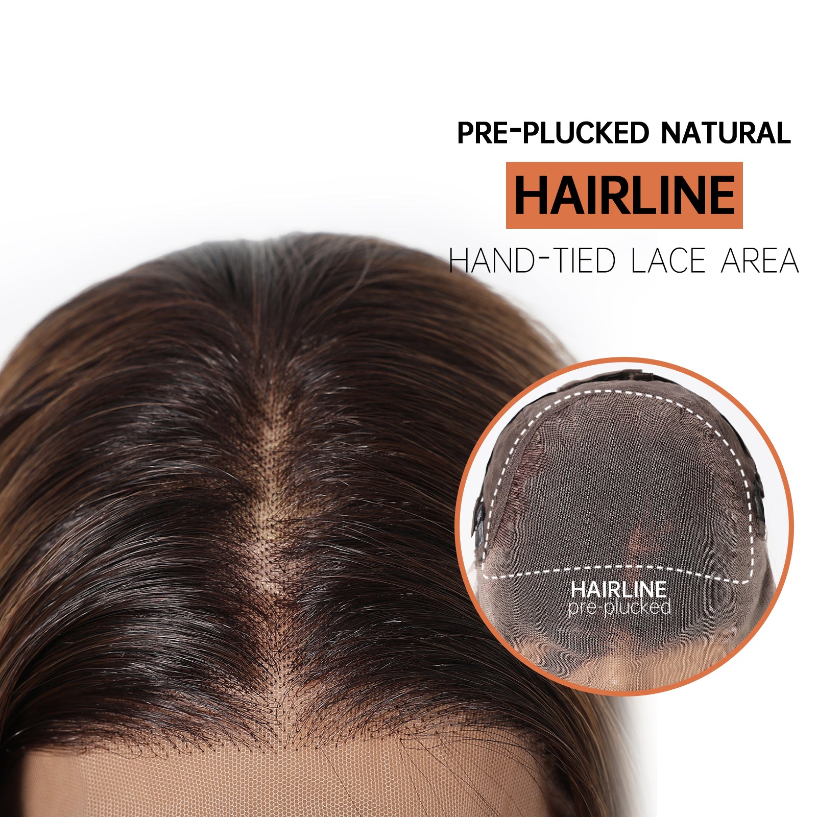 LaceFront Light Brown with Dark Roots Long Wavy 24