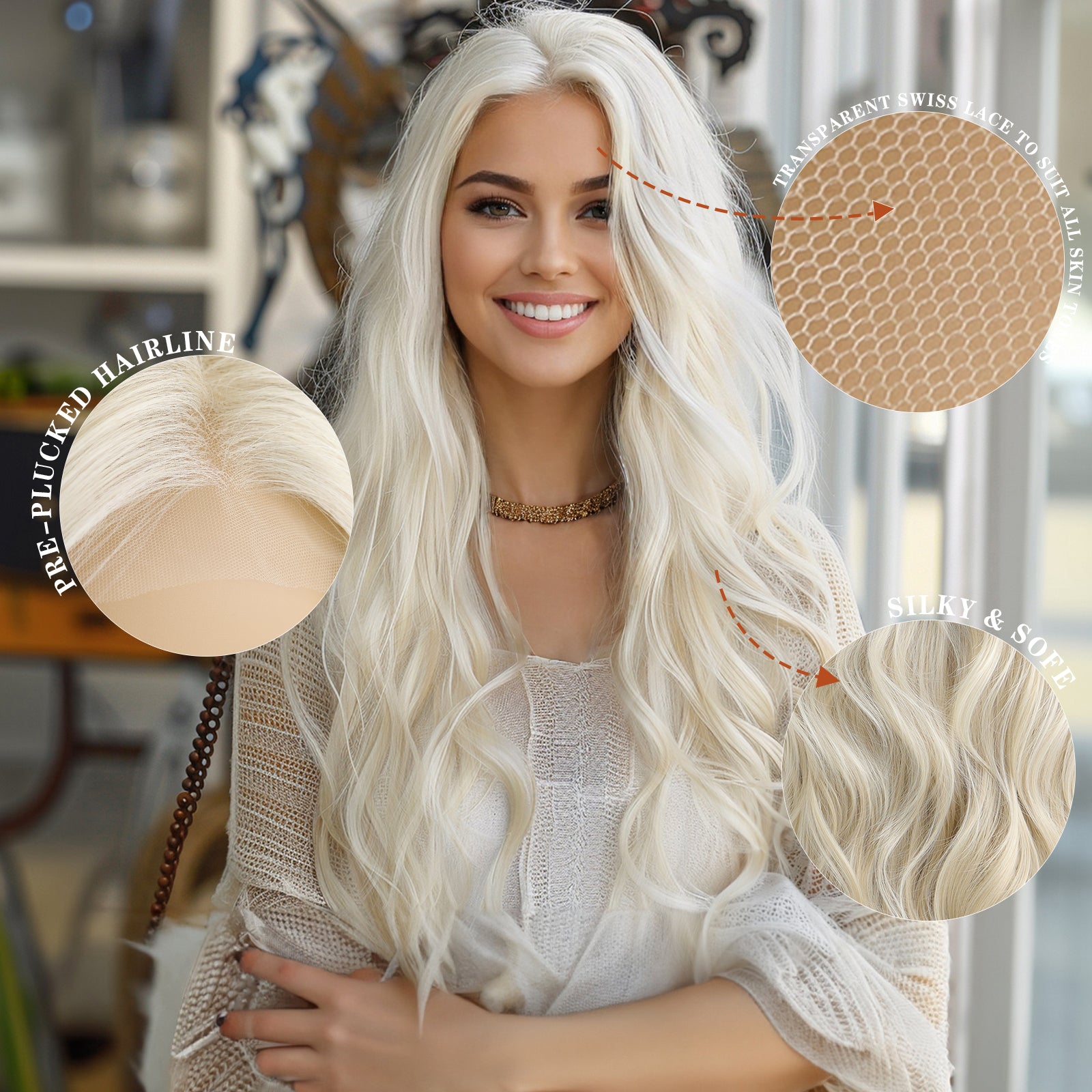 LaceFront White Long Curly 28