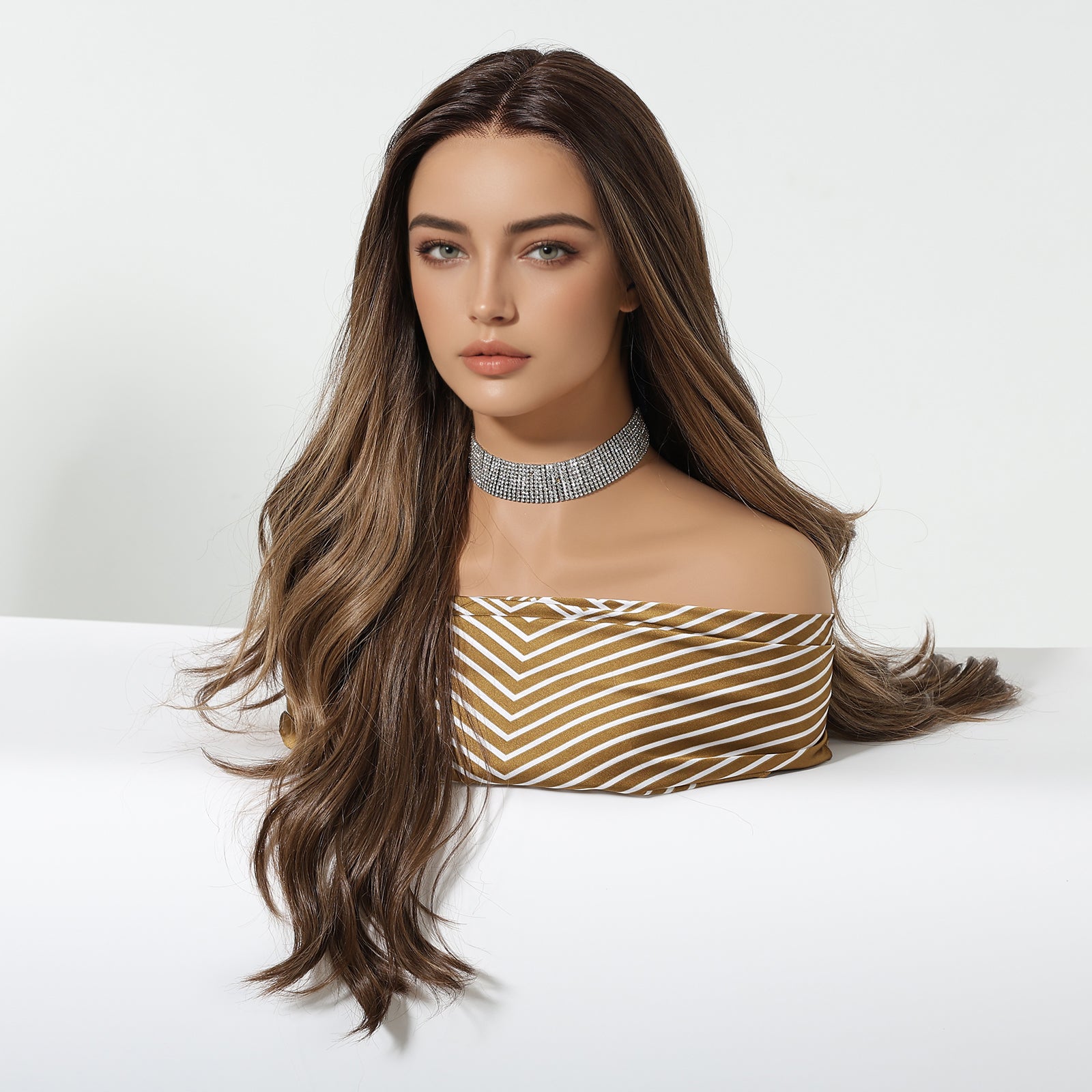 LaceFront Brown Extra Long Curly 26