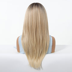 MONO Brown Roots to Blonde  Long Curly 22