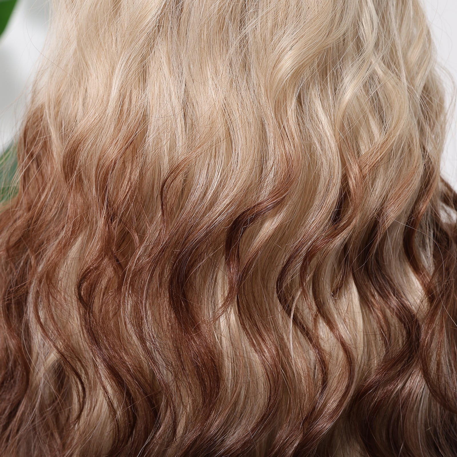 Synthetic Light Blonde with Brown Top and End Extra Long Wavy  26