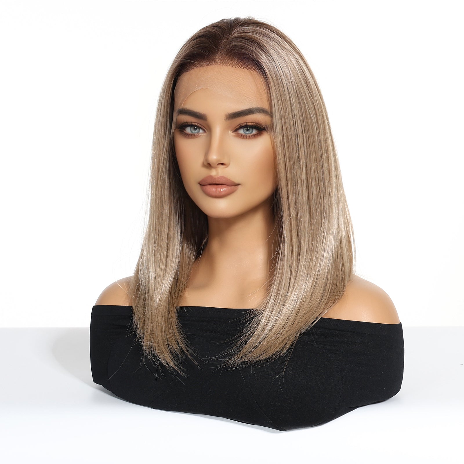 LaceFront Blonde Medium Straight 16