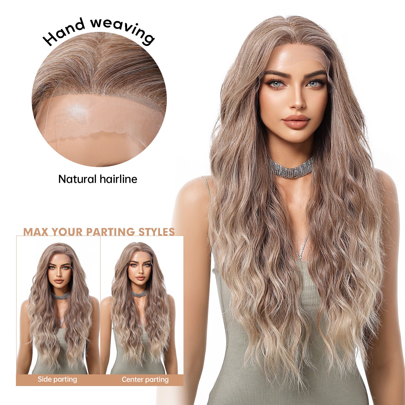LaceFront Champagne Gold Extra Long Wavy 26